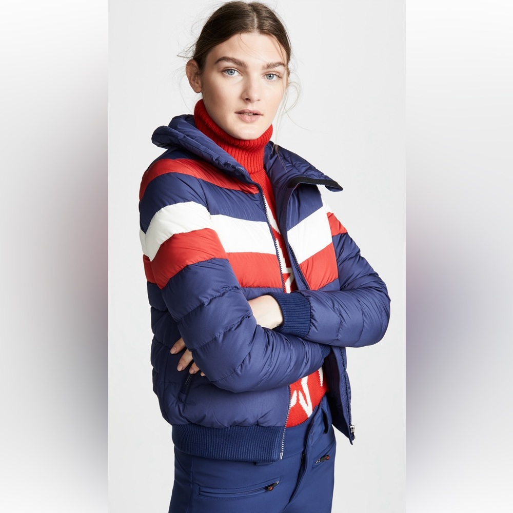 Perfect Moment Queenie Jacket in Navy Rainbow